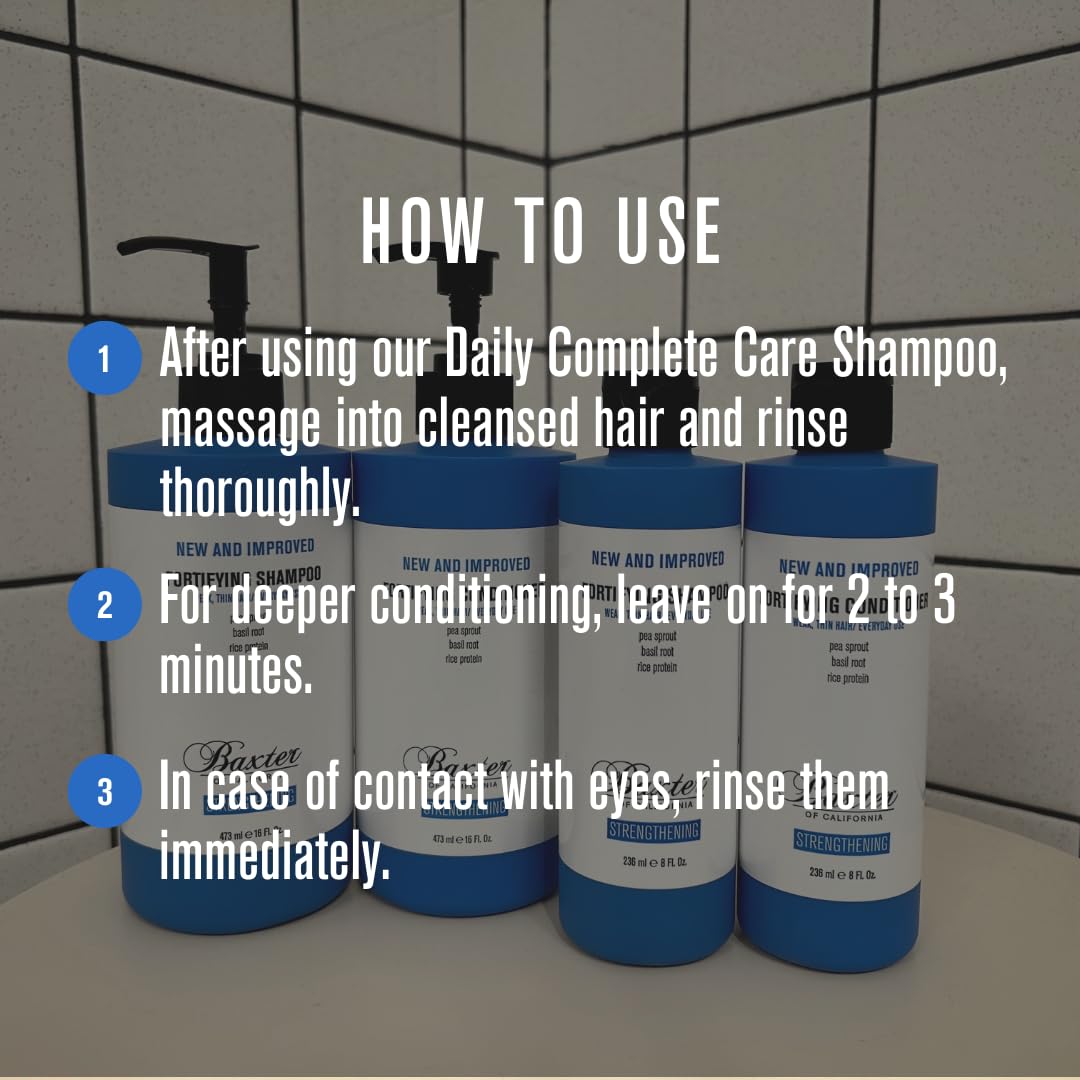 Baxter Of California Daily Fortifying Shampoo, Mint, 16 Oz