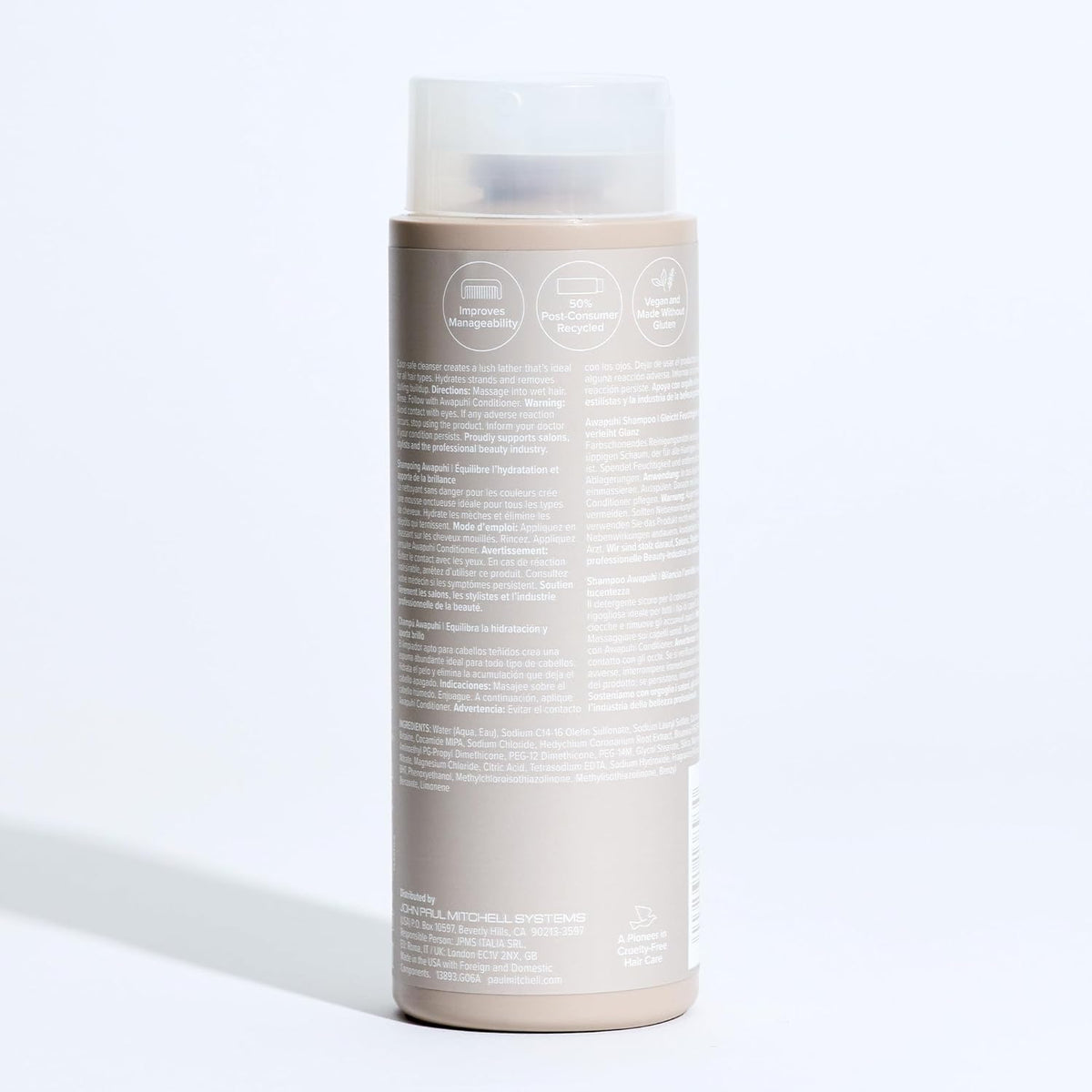 Paul Mitchell Awapuhi Shampoo, Balances Moisture + Adds Shine, For All Hair Types, Especially Fine + Static-Prone Hair, 16.9 fl. oz.