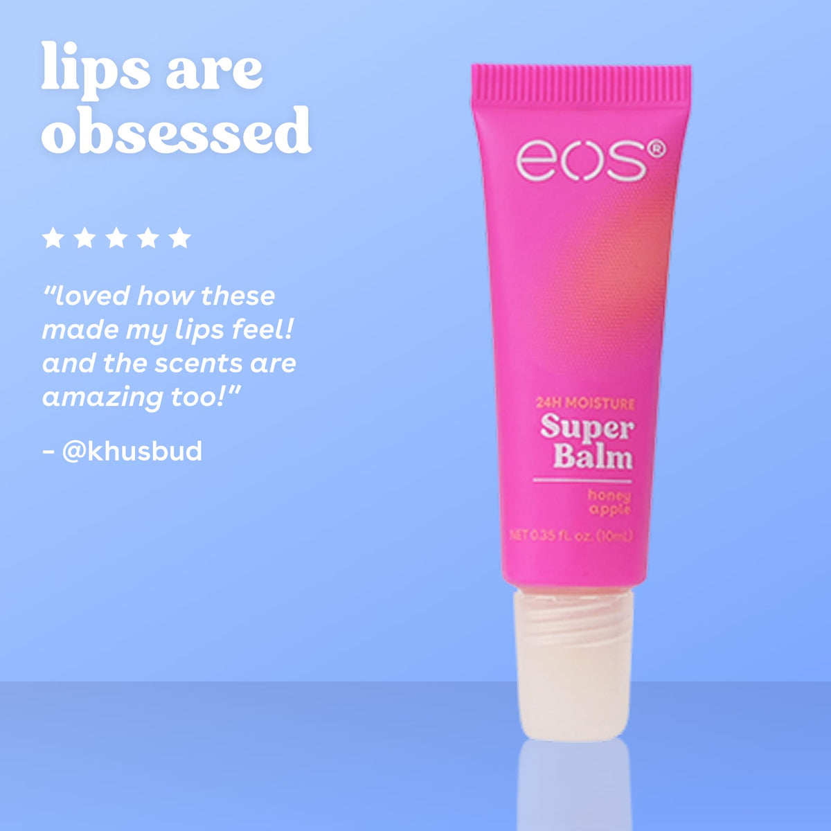 eos 24H Super Balm- Honey Apple, Day or Night Lip Treatment, 0.35 oz