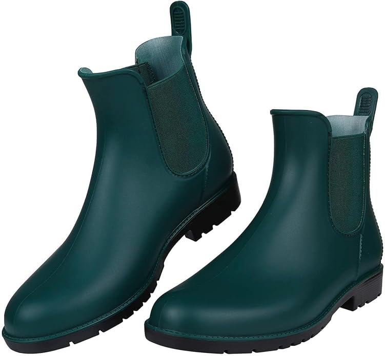 Asgard Women's Ankle Rain Boots Waterproof Chelsea Boots