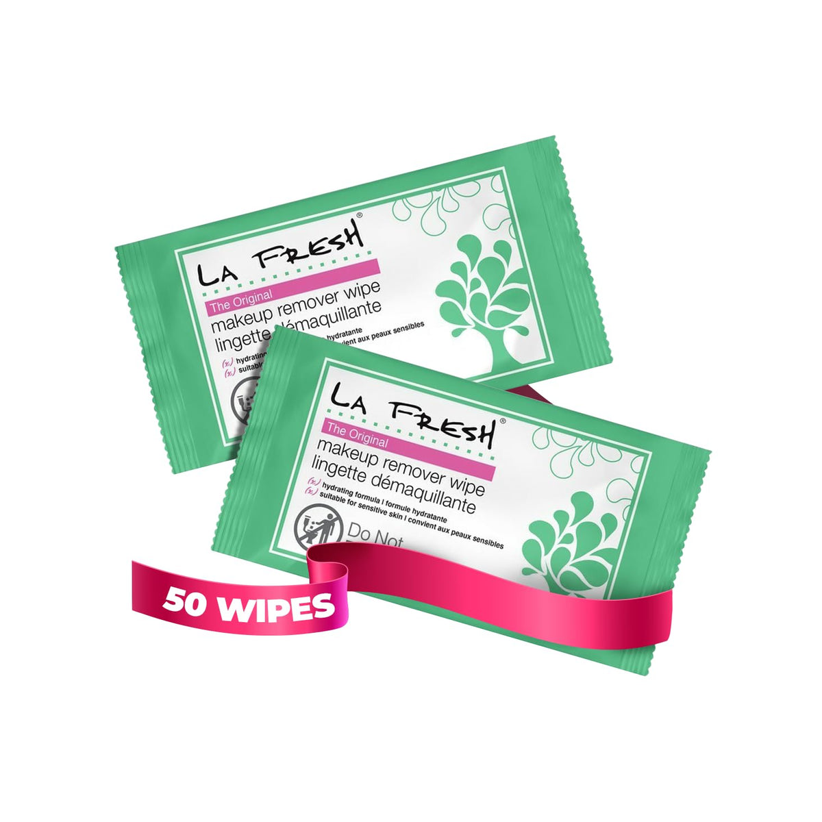 LA Fresh Makeup Remover Wipes With Vitamin E, 50 Count