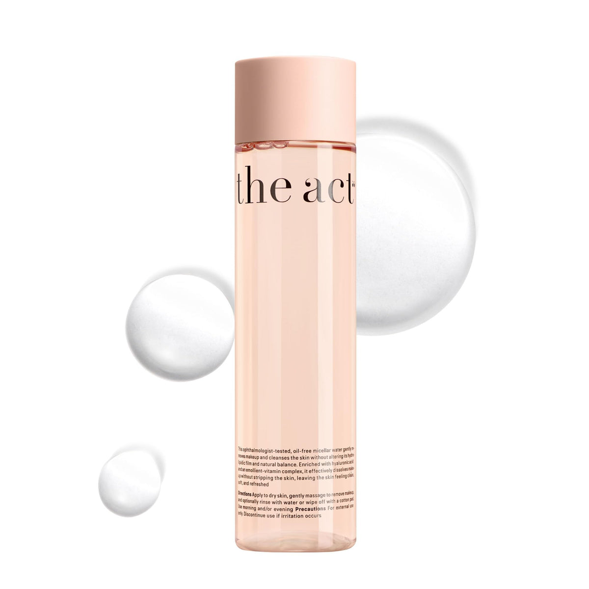 The Act Micellar Water Makeup Remover – Gentle Cleansing for Face & Eyes – Hydrating, Alcohol-Free, Non-Comedogenic, Organic, Sensitive Skin, Waterproof Makeup Remover, Vegan, 8.45 fl oz
