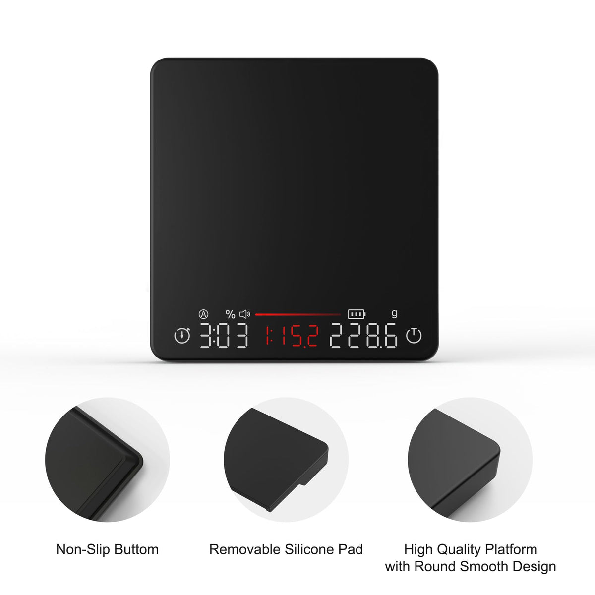 Espresso Coffee Scale with Timer 0.1g Precision Shot Scale