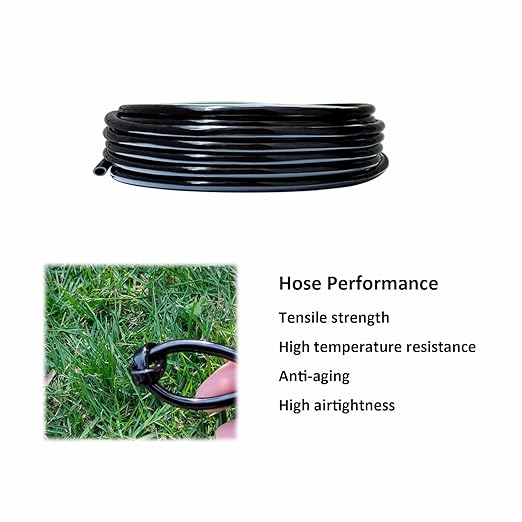 Drip Irrigation Kit 64ft 5/16“ID Inche Pipe Solutions for Large Gardens with Low Water Pressure Away from The Water Source