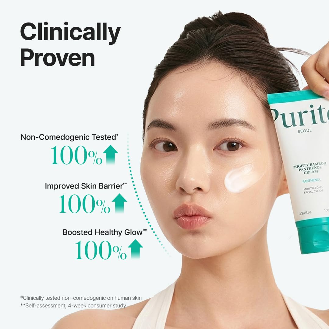 PURITO Panthenol 10% Barrier Cream for Sensitive Skin, 3.38 fl.oz