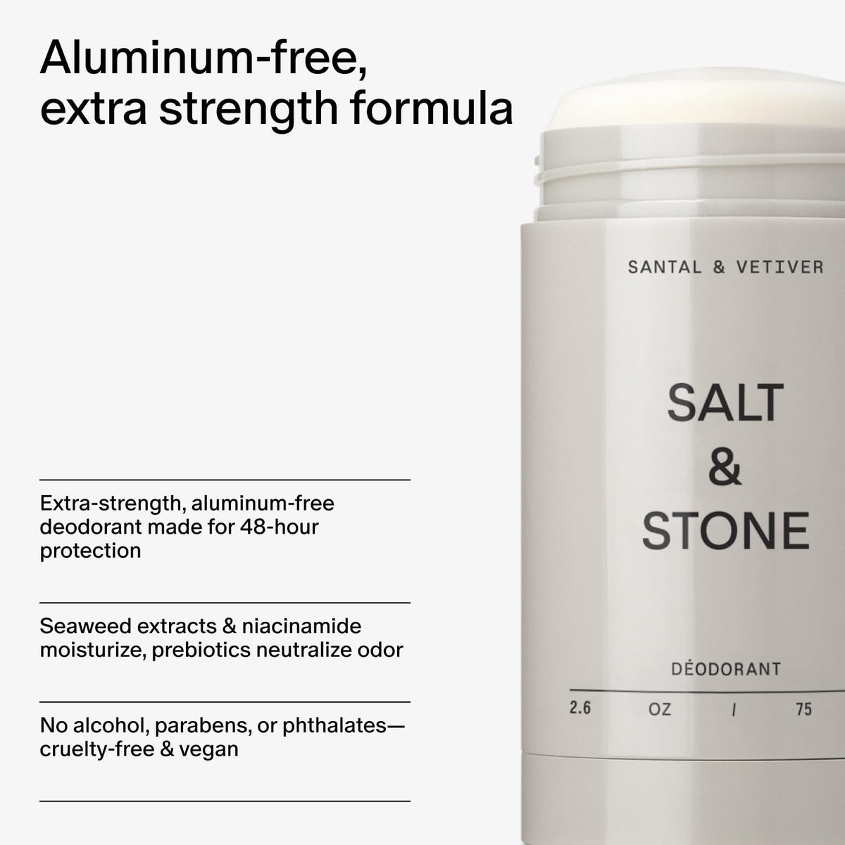 Salt & Stone Aluminum-Free Deodorant Women & Men Travel Size Set 1 oz (4)