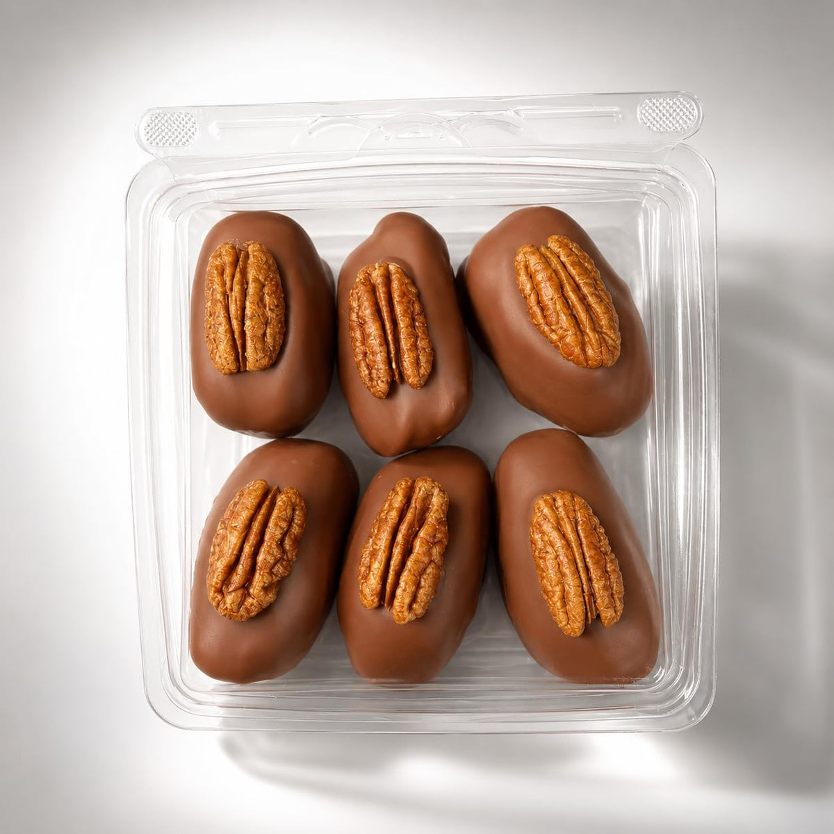 Nuts Factory Chocolate Dates - Milk Chocolate Covered Dates with Roasted Almonds, Candied Pecans & White Chocolate Sauce, Gourmet Stuffed Dates