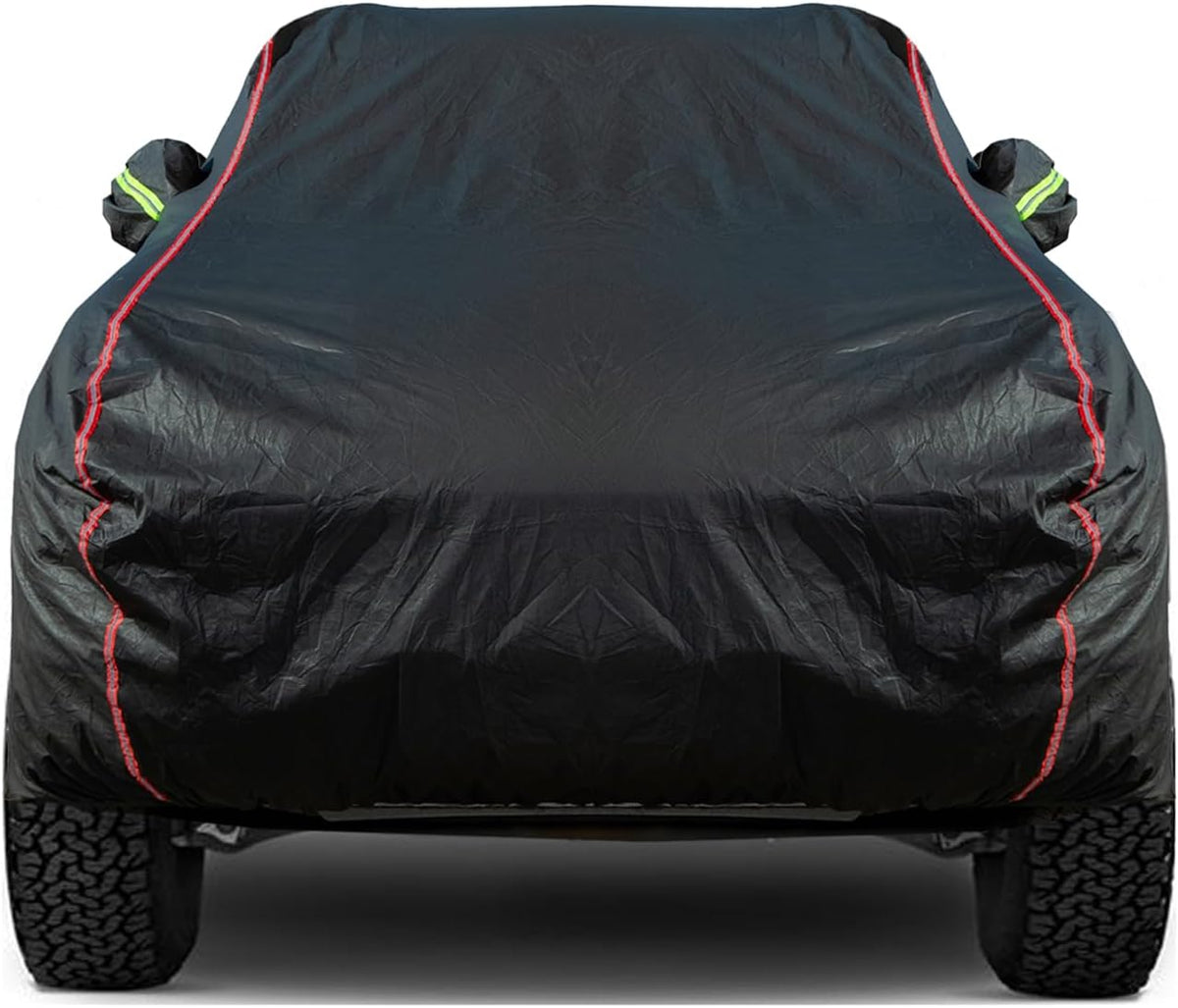 Breathable New Material, Waterproof Car Cover, Locks and Zipper Doors, Sunscreen Waterproof UV Prevention Snowproof Wind and Windproof,Suitable for Indoor Outdoor,for Pickup 198"-220",B7