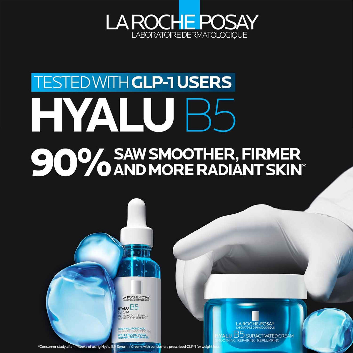 La Roche-Posay Hyalu B5 Hyaluronic Acid Serum for Face, Anti-Aging, 1 oz