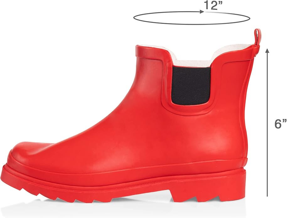 NORTY - Womens Ankle Rain Boots - Ladies Waterproof Winter Spring Garden Boot runs ½ size large