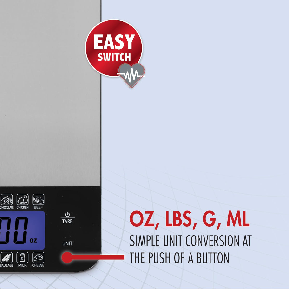 SmartHeart Premium Stainless Steel Digital Food Scale
