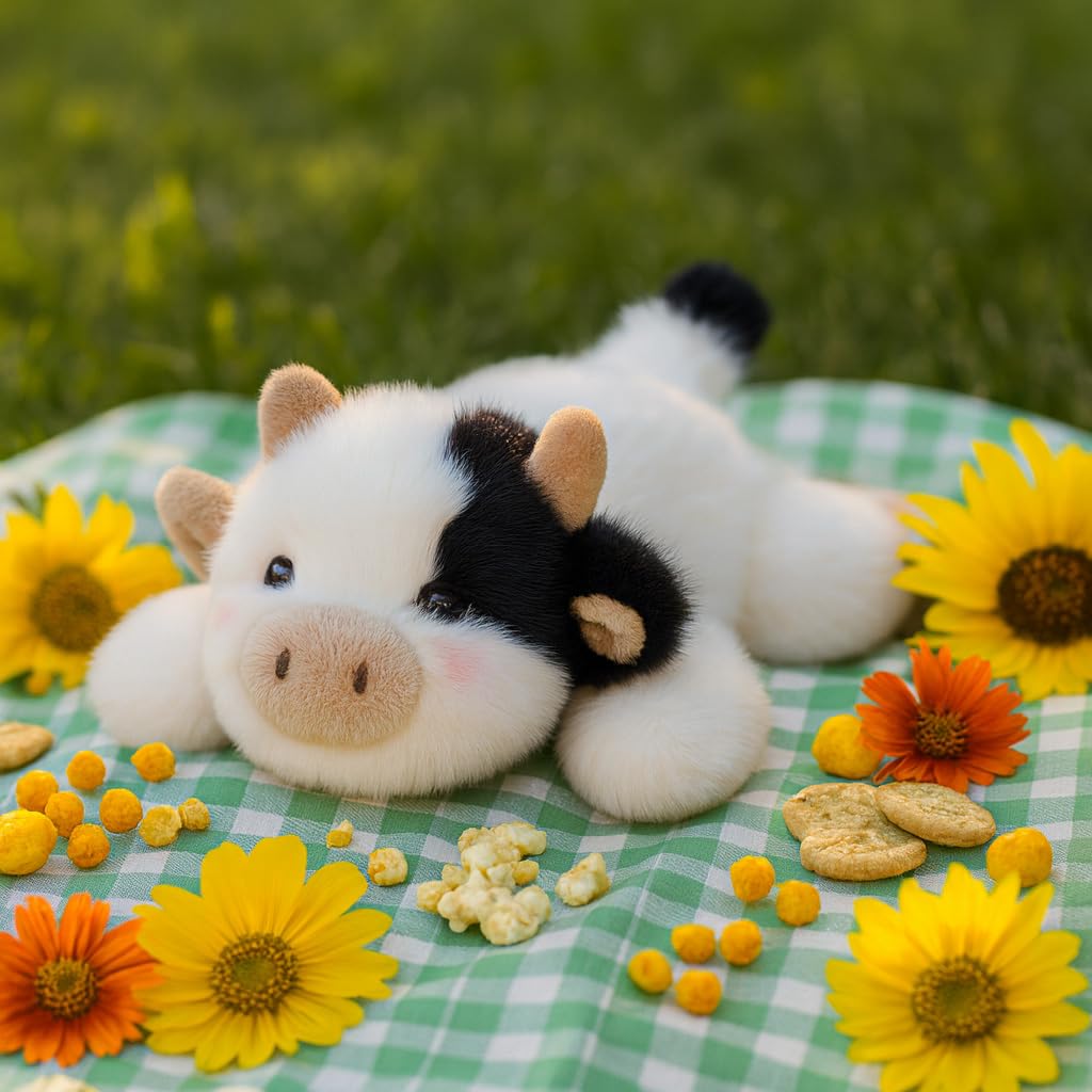 Mushymallow Cow Stuffed Animal Plush Toy, Cute Soft Gift for Kids