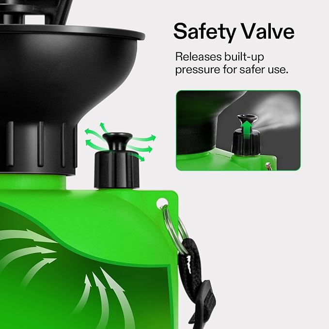 VIVOSUN 1.35-Gallon Pump Sprayer, Pressurized Lawn & Garden Sprayer with Adjustable Shoulder Strap, for Plants Spraying, Garden Watering and Household Cleaning