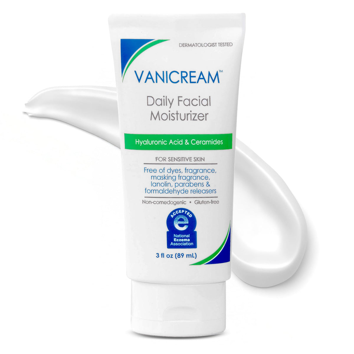 Vanicream Daily Facial Moisturizer, Lightweight, Non-Greasy, 3 Fl Oz