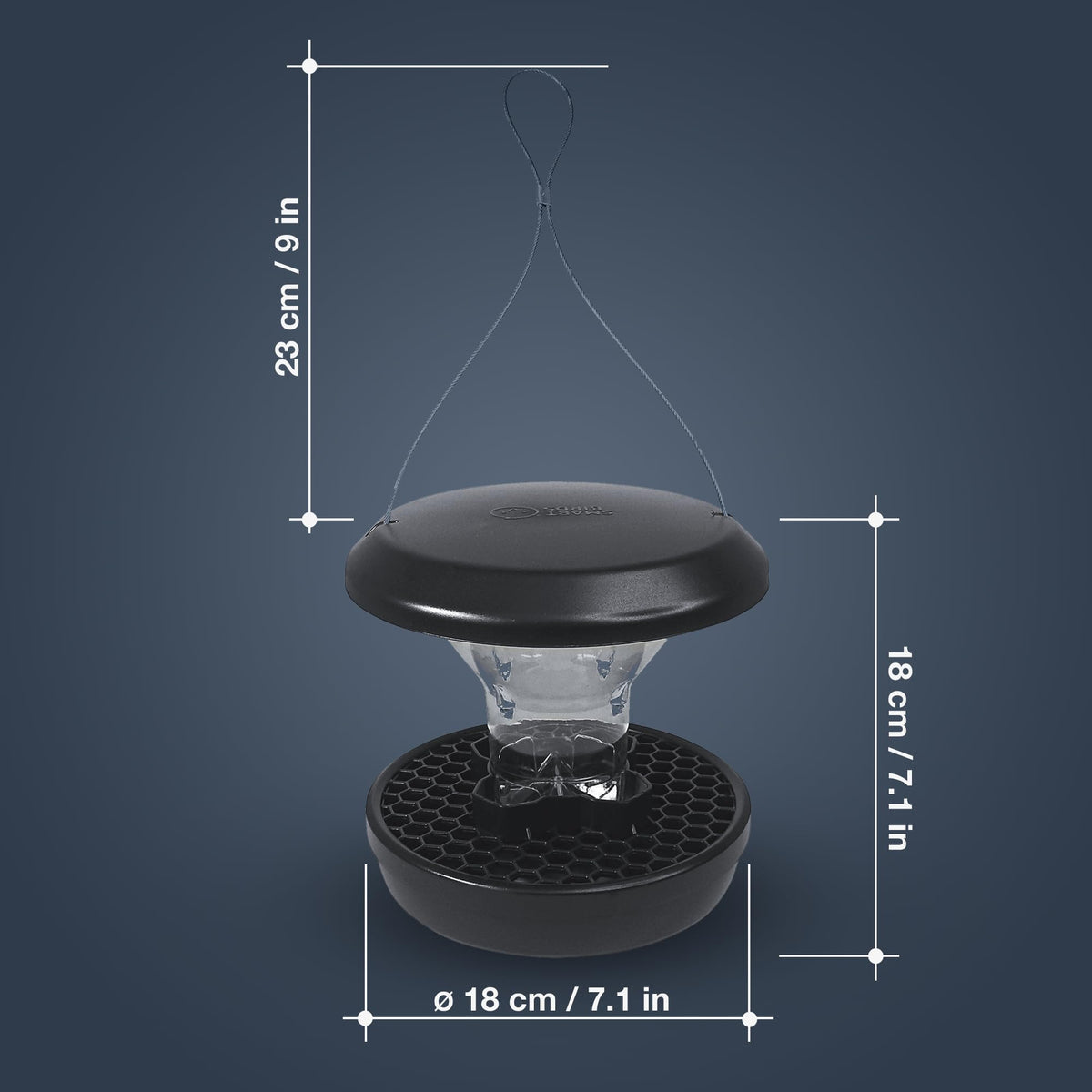 SWISSINNO Squirrel Proof Bird Feeder with Solid Metal Base - No Spill