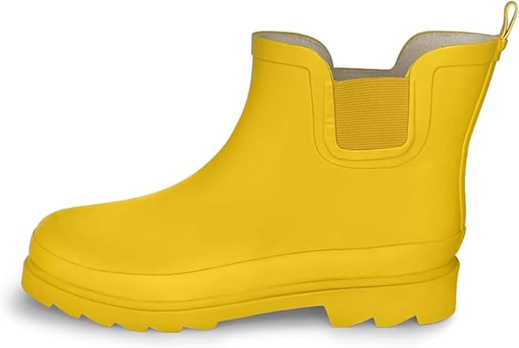 NORTY - Womens Ankle Rain Boots - Ladies Waterproof Winter Spring Garden Boot runs ½ size large