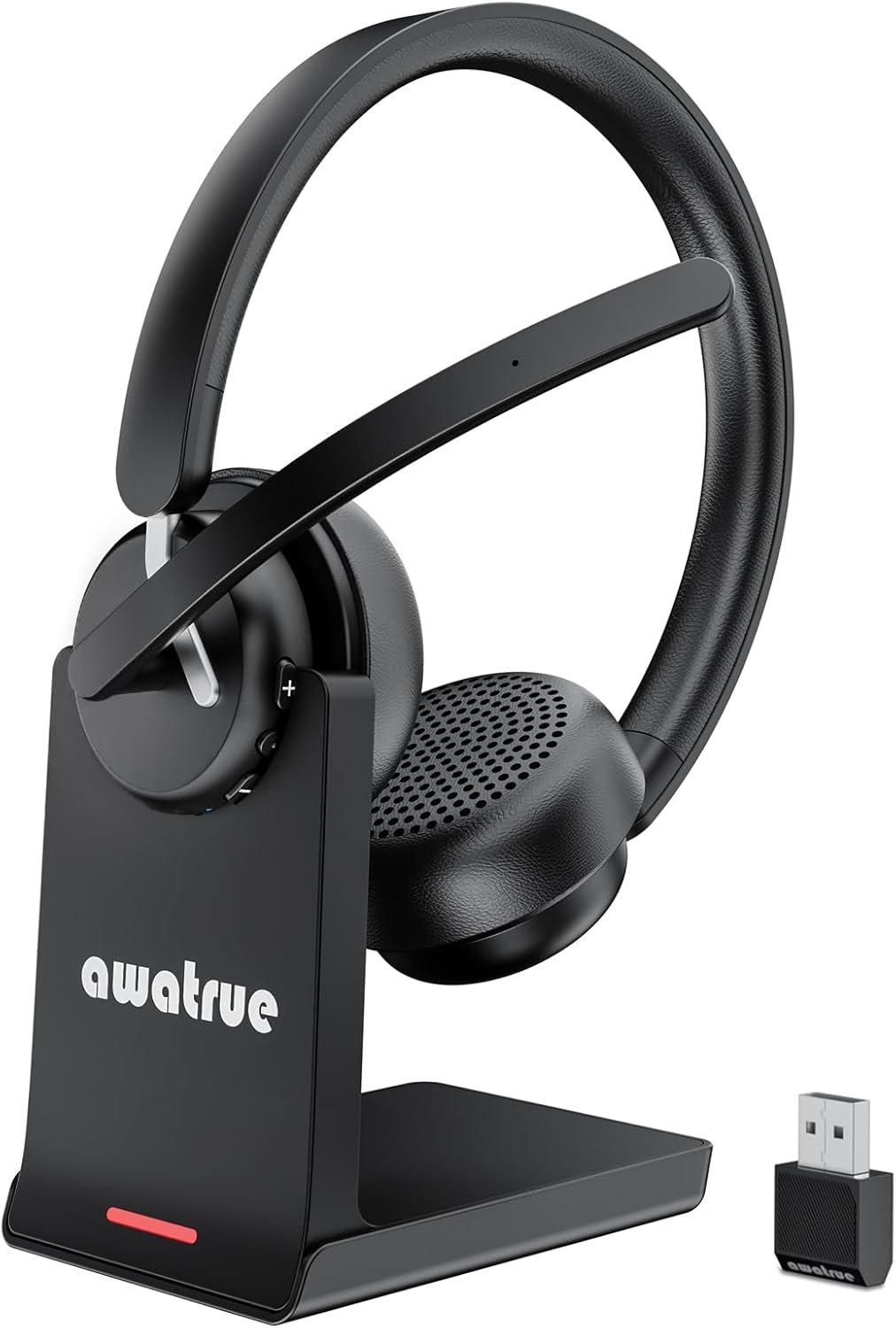 Wireless Headset with Mic for Work, Bluetooth 5.3 Headset with AI Noise Cancelling Microphone & Call Reminder, Wireless Headphone with Voice Assistant for PC/Computer/Remote Work/Call Center/Zoom