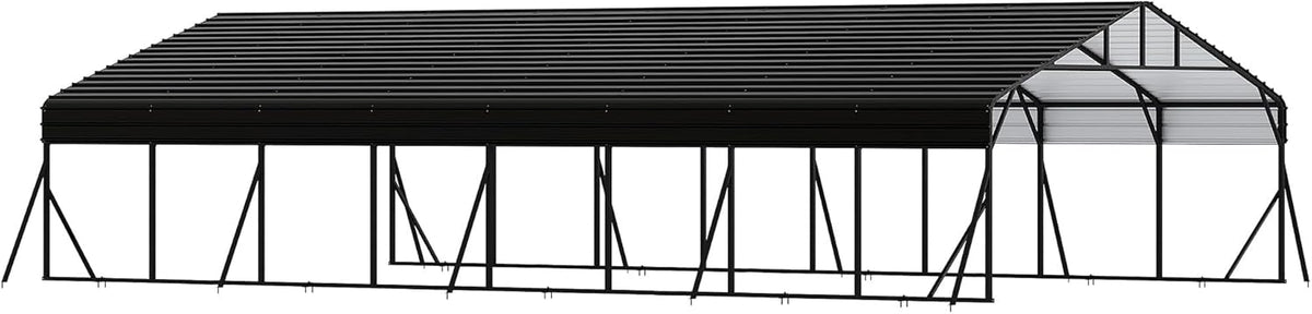 20' x 40' x 8.5' Heavy Duty Metal Carport with Galvanized Steel Roof, Steel Carport Kits Outdoor with Metal Roof, Galvanized Car Shelter for Tractors, Pickup, Boat, Car
