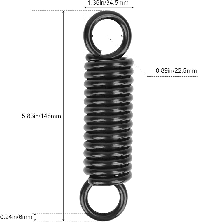 Hammock Spring Swing Hanging Hook for Chair Porch Yoga Tree Sandbag,500lbs Weight Capacity,Black