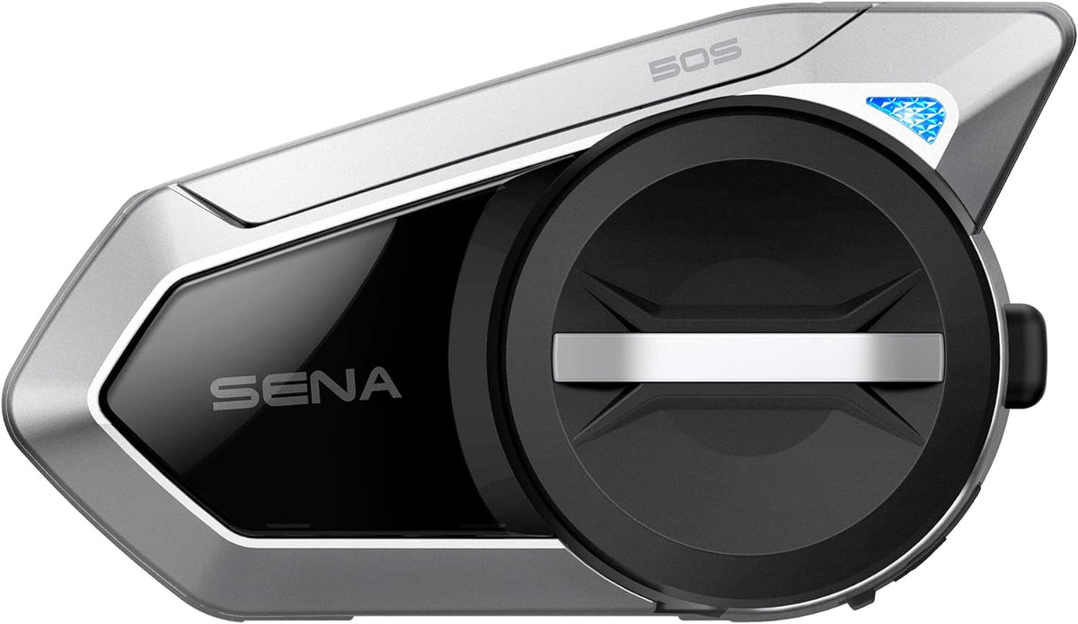 Sena 50S Motorcycle Jog Dial Communication Bluetooth Headset w/Sound by Harman Kardon Integrated Mesh Intercom System Premium Microphone & Speakers, Dual Pack