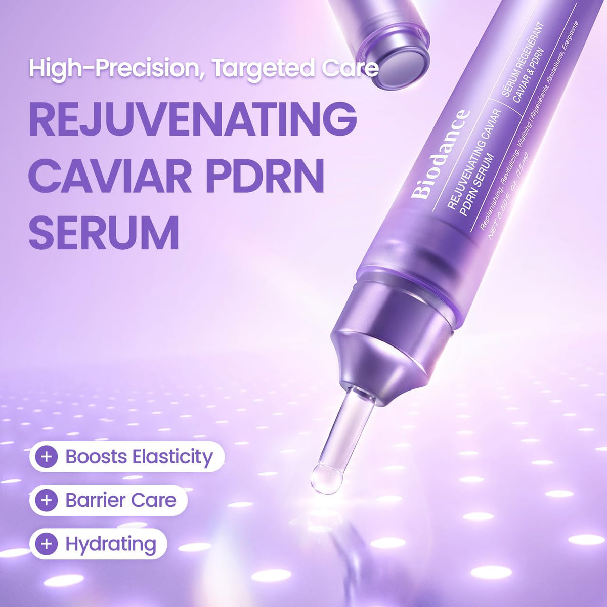 BIODANCE Caviar PDRN Serum, Hydrating, Nourishing Facial Serum with Salmon DNA PDRN, Caviar for Elasticity, Barrier Care, Travel Essentials & Self Care Gifts for Women, Korean Skin Care | 0.50 fl.oz