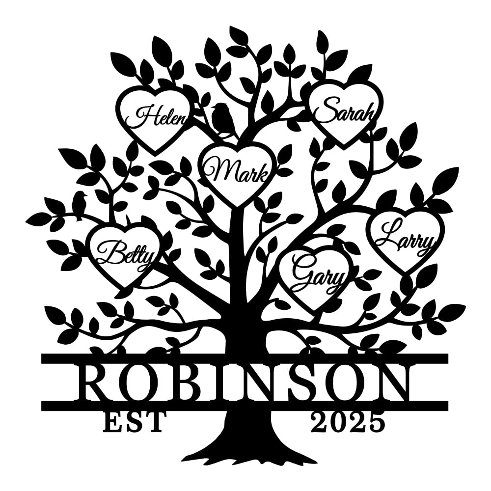 Custom Tree of Life Family Metal Signs, Personalized Tree of Life Wall Decor, Outdoor Yard Decor, Family Sign Wall Decor, Custom Tree Yard Sign, Home Decor for Living Room, Housewarming Gift