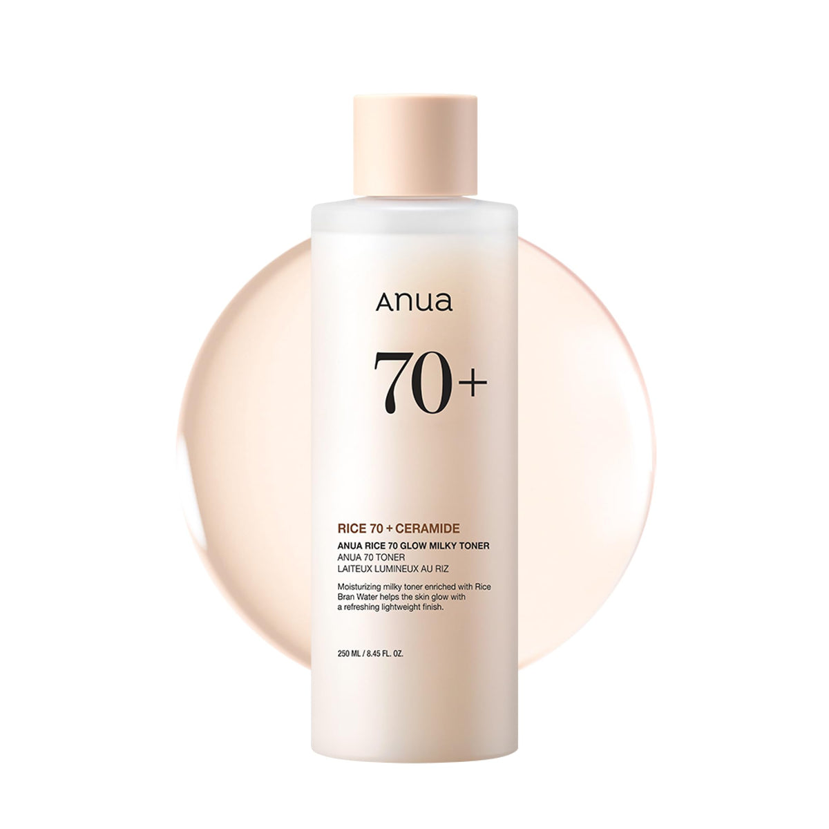Anua Rice 70 Glow Milky Toner, Non Comedogenic, Korean Skincare, 8.45 fl.oz
