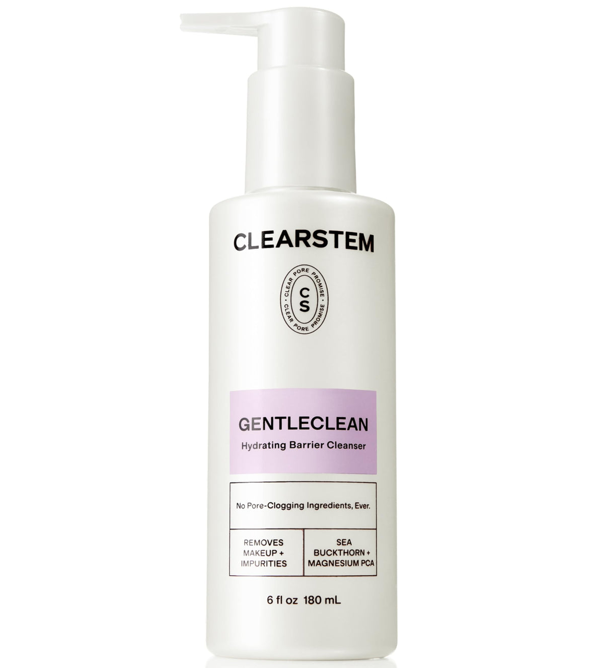 CLEARSTEM - GENTLECLEAN Vitamin C Infused Calming Wash - Facial Cleanser, Makeup Remover - Goldenseal + Green Tea - Facial Skin Care Products - Gluten Free, Cruelty Free - 6 fl oz / 180ml