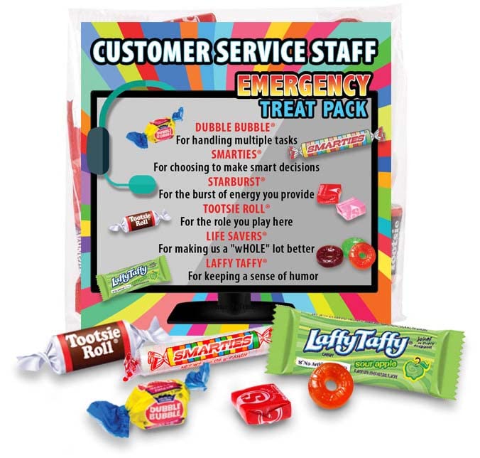 Customer Service Staff Emergency Treat Pack (6 per unit) Gifts of Appreciation for Customer Service Week