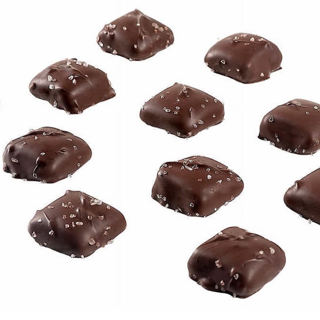 Sanders Dark Chocolate Sea Salt Caramels 36 oz (Pack of 1) - Reusable Chopstick Helpers Practice for Kids, Adult, Trainers (Color May Vary) MADE IN