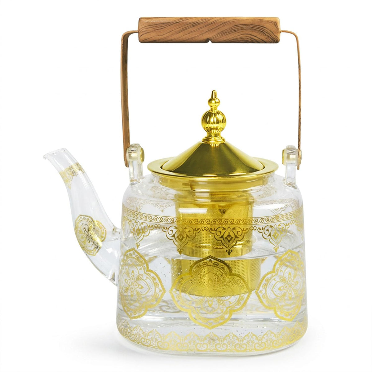 dingdaer Glass Teapot Stovetop 36 OZ/1100ml, Borosilicate Clear Tea Kettle, Tea pot with Removable Stainless Steel Infuser, Flower teaTea Leaf Teapot Maker Tea Brewer for Camping, Travel, Square