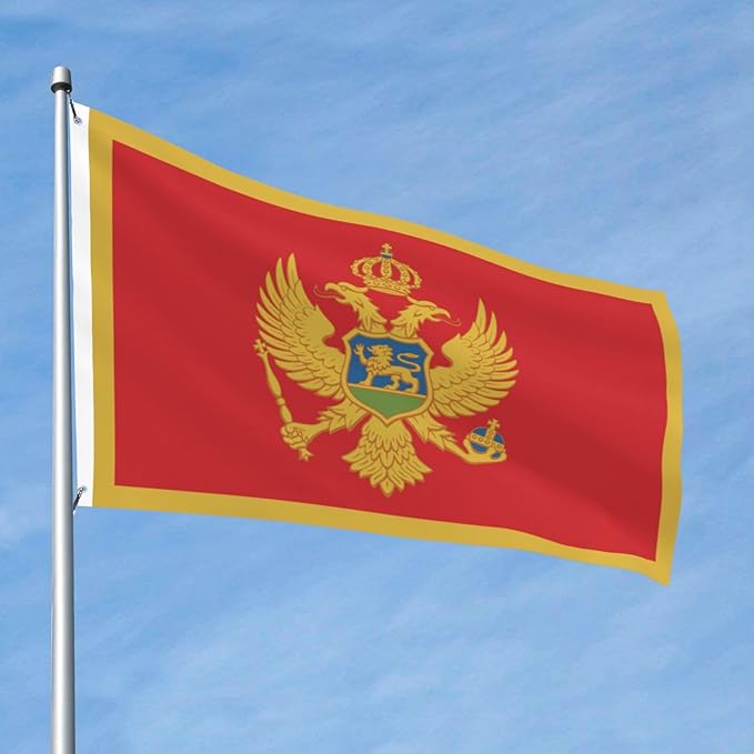 Montenegro Flag Garden Yard House 2x3 ft Flags Double Sided Print Banner Indoor Outdoor Party Home Decorations for Boat Dorm House Balcony