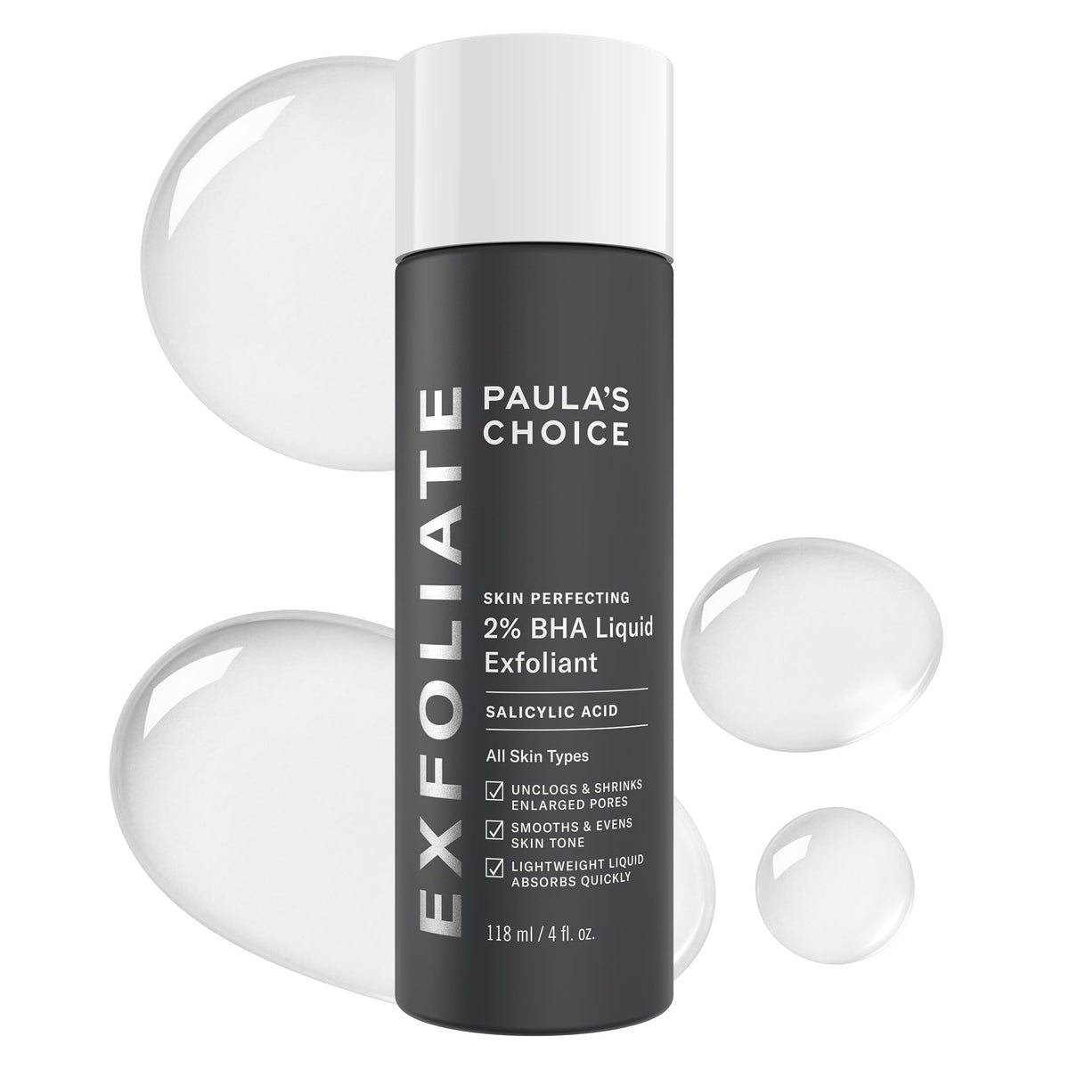 Paula's Choice SKIN PERFECTING 2% BHA Liquid Leave-On Exfoliant, 4 Fl Oz