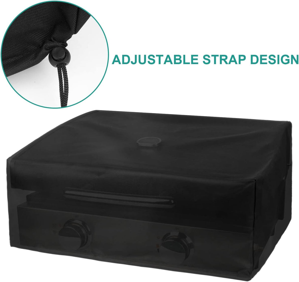 5011 Hard Cover Hood with Temperature Gauge for Blackstone 22 inch Table Top Griddle, Griddle Lid and Heavy Duty Grill Cover & Bag for Blackstone 22" Table Top Griddles, Black