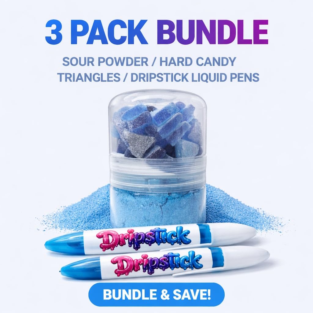 Poppin Crunch 3-Pack Blue Raspberry Bundle - Sweet or Sour Options