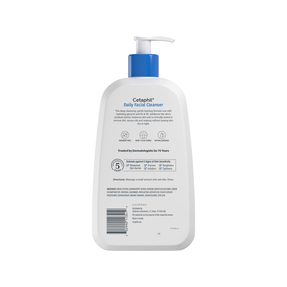 Cetaphil Daily Facial Cleanser Sensitive & Oily Skin, 20 oz