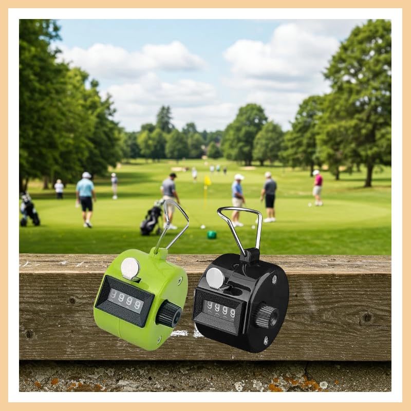 White Deer Hand Tally Counter 4 Digit Number Dual Clicker Golf Handy Convenient - color: 10 MIX