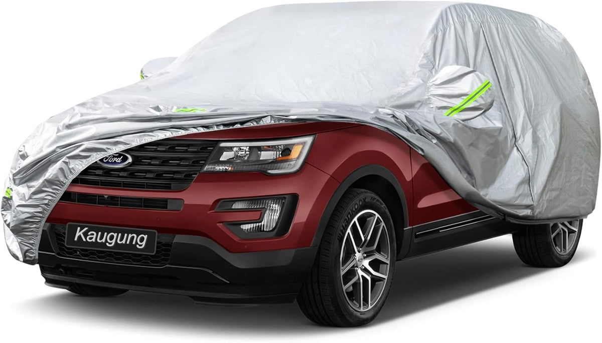 KouKou Oxford SUV Car Cover Custom Fit Ford Explorer from 1995 to 2025, Waterproof All Weather with Zipper Door, Sun Rain Dust Snow Protection. (Ships from US Warehouse, Arrive Within 3-7 Days)