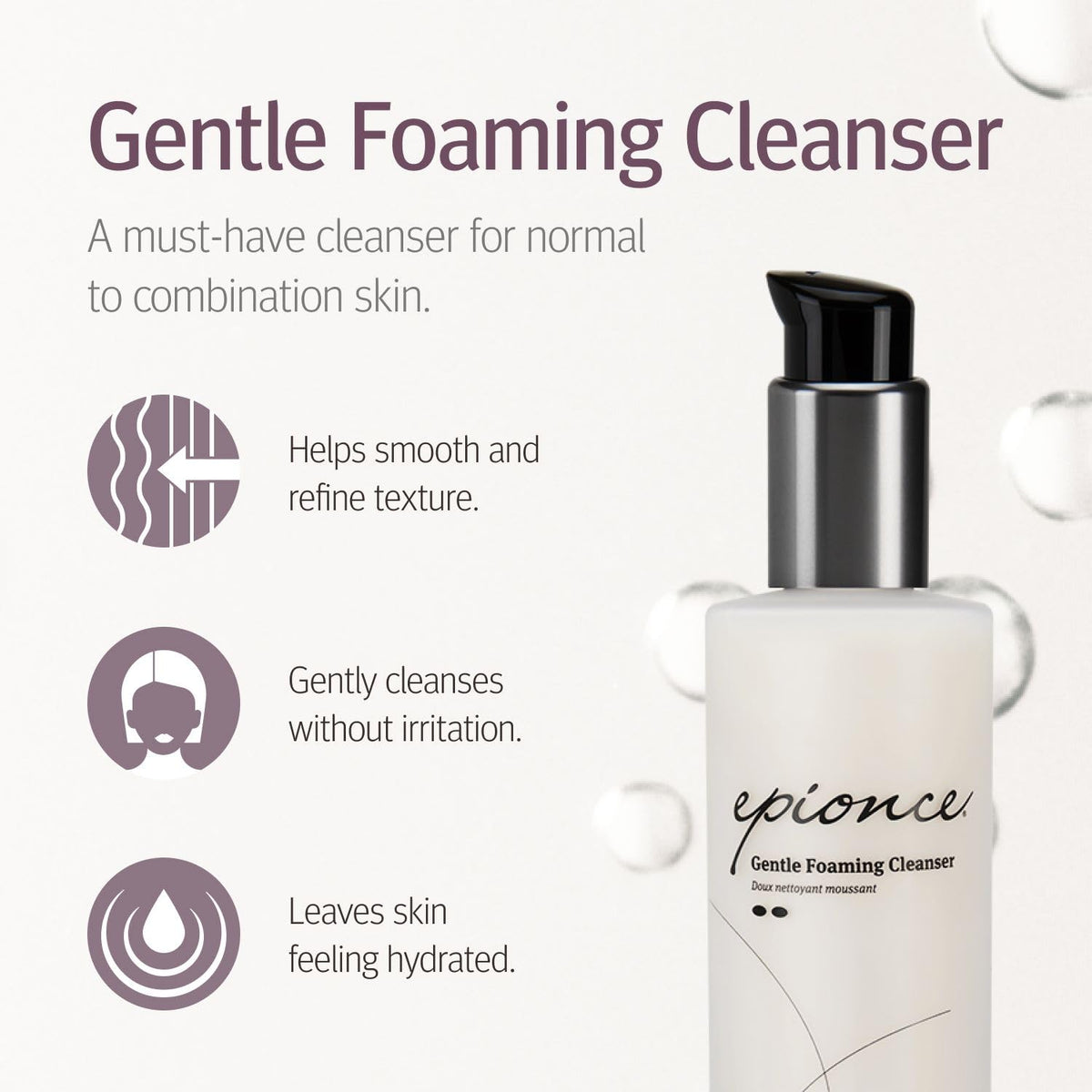 Epionce Gentle Foaming Cleanser Face Wash Makeup Remover Hydrating Cleanser