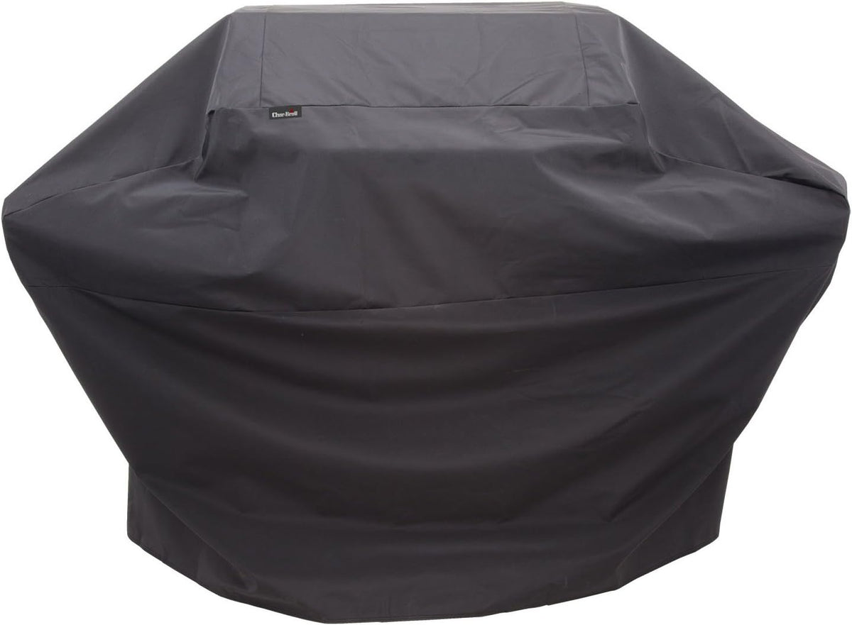 Char-Broil 3-4 Burner Grill Cover + SAFER Nylon Bristle Grill Brush Bundle