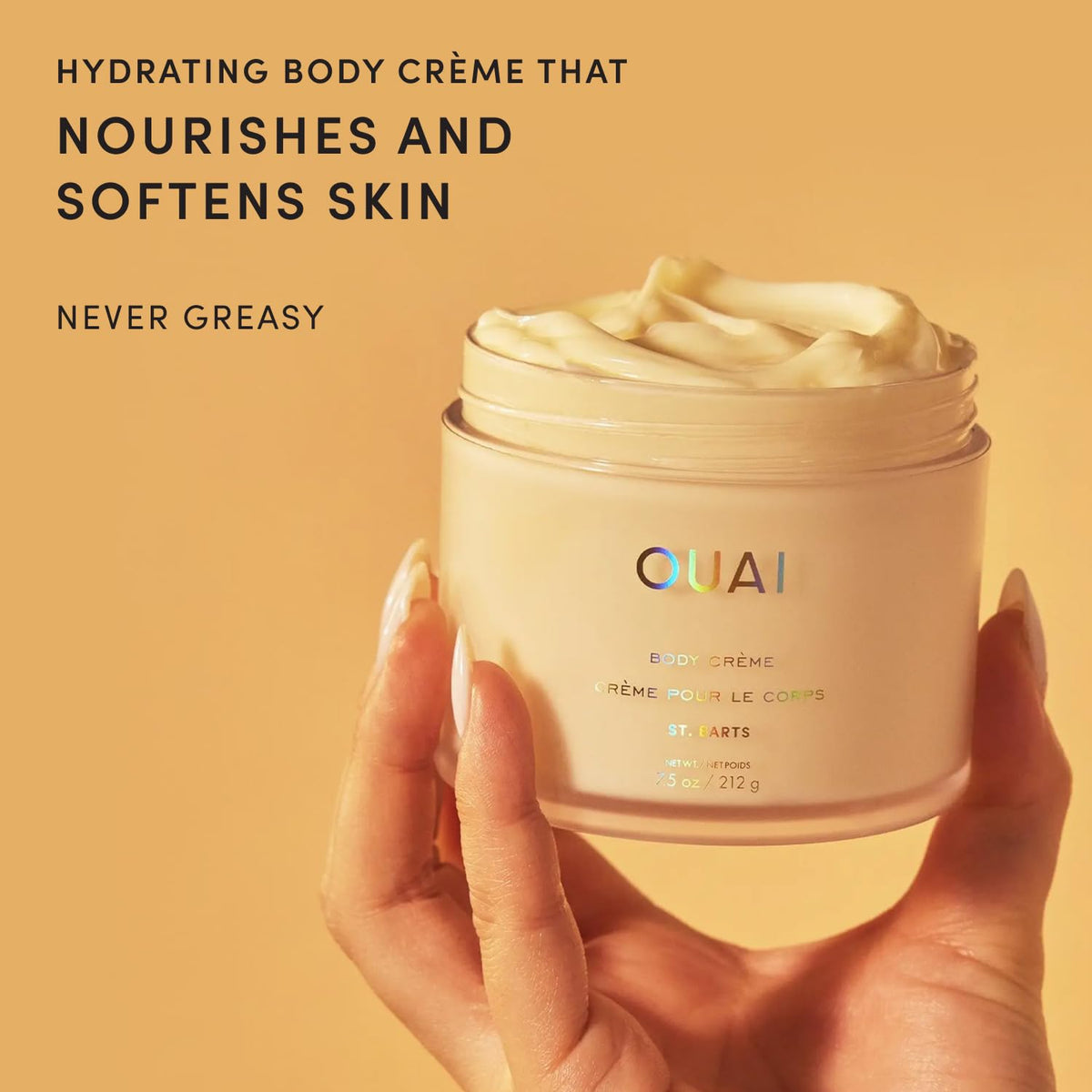 OUAI Body Cream - Hydrating Whipped Body Cream - St. Barts (7.5 oz)