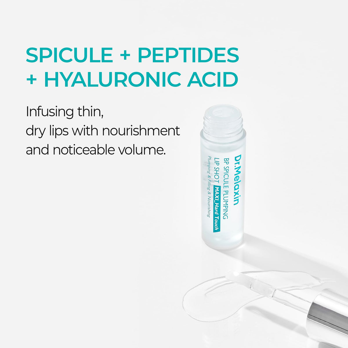Dr.Melaxin BP Spicule Plumping Lip Shot Maxi – Microneedle Lip Plumper for Fuller Lips & Smooth Texture, Hyaluronic Acid & Peptides for Volume & Fine Line Care, Korean Lip Treatment