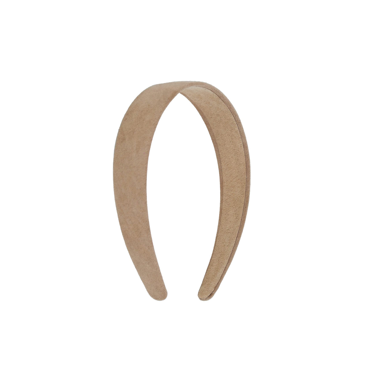 Motique Accessories 1 Inch Wide Suede Like Headband Solid Hair Band For Women And Girls - Cream