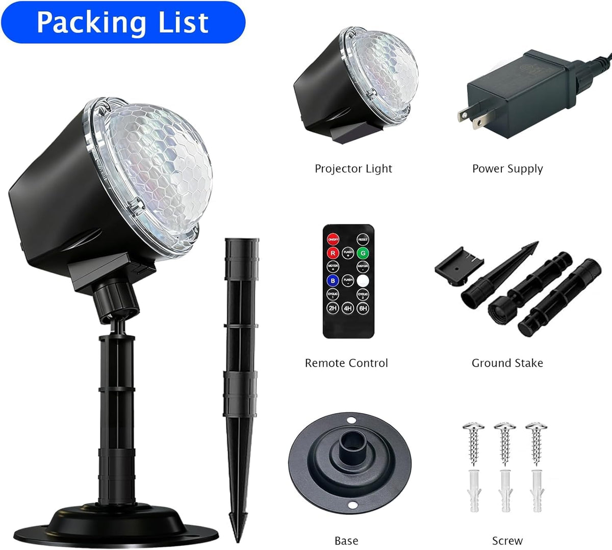 Christmas Ocean Wave Projector Light Outdoor，Halloween Water Effect Lamp