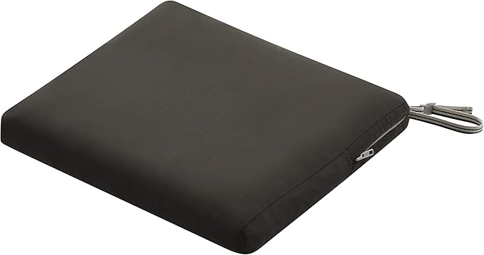 Classic Accessories Ravenna Water-Resistant 17 x 15 x 2 Inch Patio Seat Cushion, Espresso