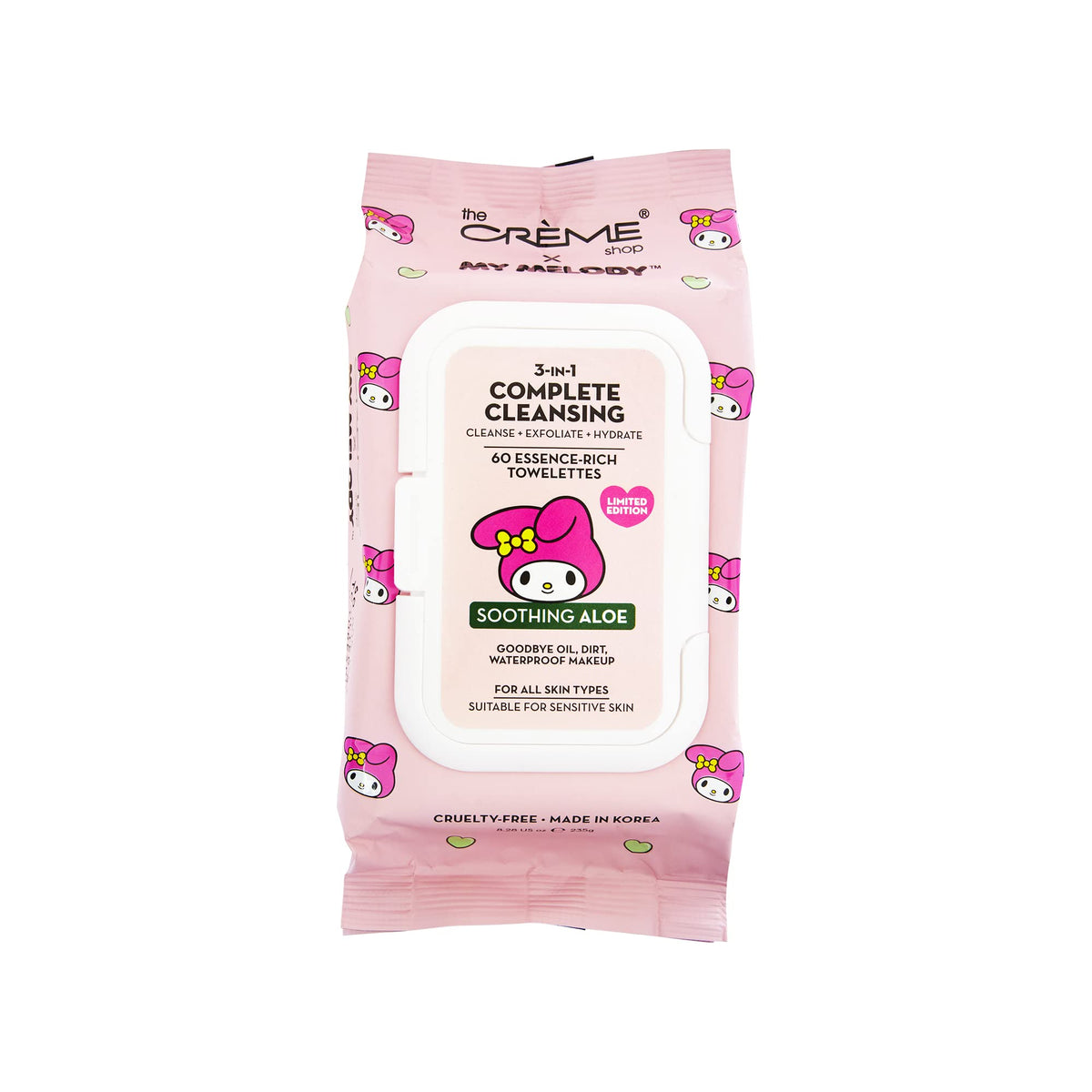 The Crème Shop My Melody 3-IN-1 Complete Cleansing Towelettes (60 Count)