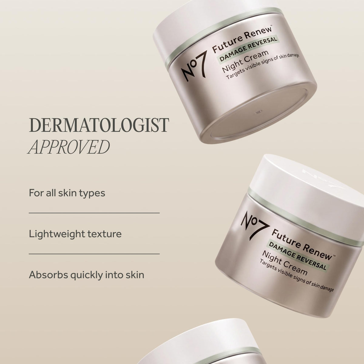 No7 Future Renew Damage Reversal Night Cream, 1.69 oz