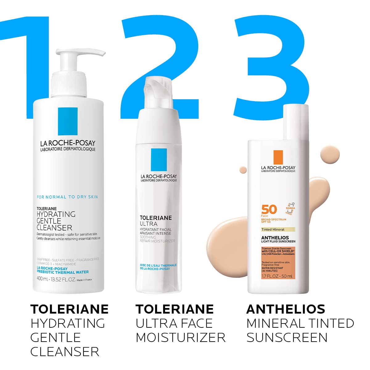 La Roche-Posay Anthelios Tinted Mineral Sunscreen for Face SPF 50, Light