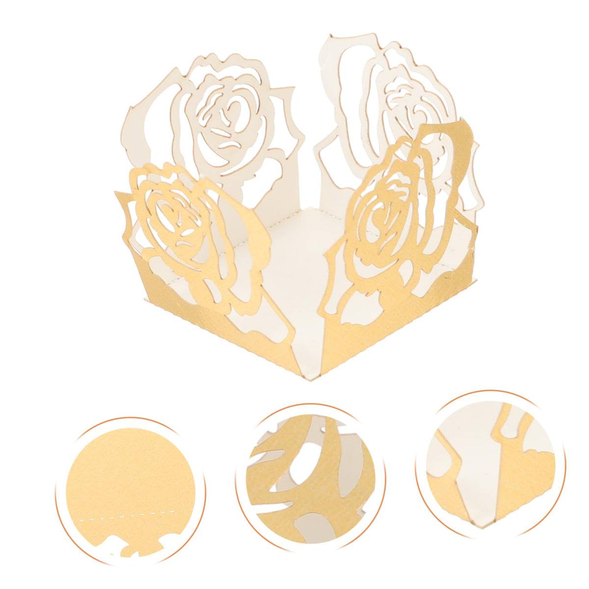 OKUMEYR 50pcs Hollow Chocolate Wrappers Elegant Design for Party and Wedding Decorations Decorative Chocolate Trays for and Candies