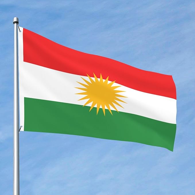 Kurdistan Flag Kurdish Kurds Flag Garden Yard House 2x3 ft Flags Double Sided Print Banner Indoor Outdoor Party Home Decorations for Boat Dorm House Balcony